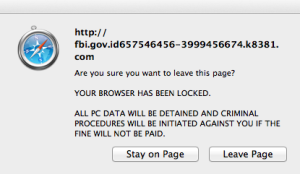 Mac FBI Phishing Scam Dialog