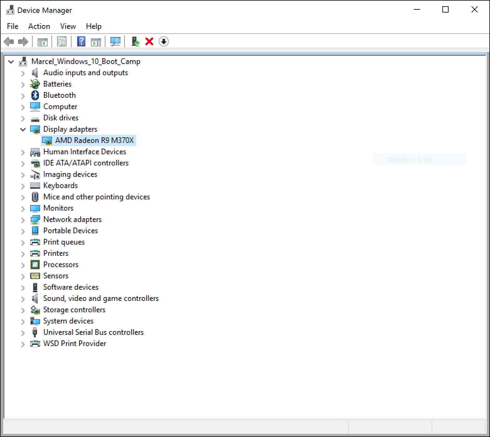 Amd radeon drivers windows 10. Менеджер устройств. MACBOOK Pro AMD Radeon Driver. Device Manager Boot Manager. Windows + x device Manager.